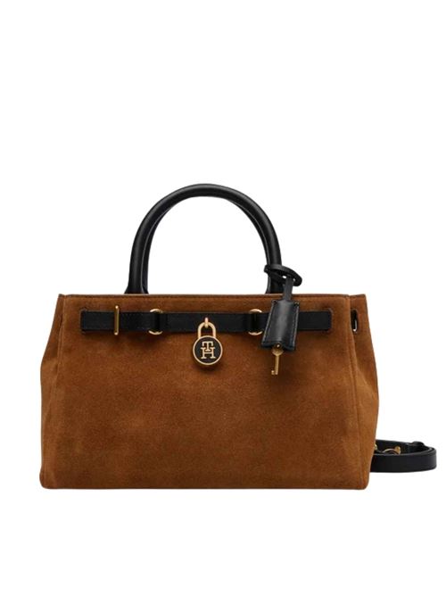 Borsa in pelle scamosciata